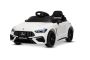 Elektrisches Kinderfahrzeug Mercedes CLE 12V mit Hinterradantrieb, weiß, Einsitzer, Lithium-Akku, LED-Beleuchtung, breiter Sitz, 2,4-GHz-Fernbedienung, MP3-Player mit USB/AUX-Eingang und Bluetooth-Verbindung, ORIGINAL-Lizenz