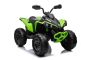 Can-am Renegade Elektroquad für Kinder, grün, Einsitzer, Vorder- und Hinterradfederung, LED-Leuchten, Lithium-Akku, 2 x 35-W-Motoren, weiche EVA-Räder, MP3-Player mit USB/AUX-Eingang, lizenziert