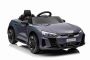 Elektrisches Kinderauto Audi RS E-tron GT 12V, grau, breiter Einzelsitz, 2,4-GHz-Fernbedienung, USB-/AUX-Eingang, Bluetooth, Federung, Lithium-Batterie, LED-Leuchten, 2 x 25W Motor, ORIGINALE Lizenz
