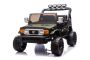 Elektrisches Kinderauto Toyota FJ Cruiser XXL mit 4x4 Antrieb, lizenziert (Zweisitzer), grün, Tragbare Lithiumbatterie, Hohes Fahrgestell, Zwei Sitze, Hinterradfederung, 2,4 GHz Fernbedienung, MP3-Player mit Bluetooth, LED-Lichter