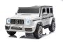 Elektrisches Kinderauto Mercedes-Benz G63 AMG 4x4, Zweisitzer, 24V, weiß, MP3-Player mit USB/AUX- und Bluetooth-Anschluss, Allradantrieb (4x4), Lithium-Batterie, EVA-Räder mit Federung, Kunstledersitze, Fernbedienung, lizenziert