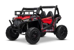RIRICAR Elektroauto für kinder 24V UTV, rot , kinder elektroauto 2 sitzer mit 2,4 GHz Ferbedienung, 2 x 200 W Motor, Lithium-Akku, Eva-Räder, gepolsterter Sitz, USB, SD-Karte, elektrofahrzeug kinder ab 3-8 jahre