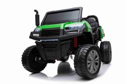 Farm-Elektroauto RIDER 4X4 mit Vierradantrieb, 2x12V Batterie, EVA-Räder, Federachsen, 2,4 GHz Fernbedienung, Zweisitzer, MP3-Player mit USB/SD-Eingang, Bluetooth