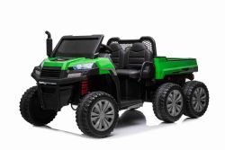 Farm-Elektroauto RIDER 6X6 24V mit Vierradantrieb 4 X 100W, 24V/7Ah Batterie, EVA-Räder, Federachsen, 2,4 GHz Fernbedienung, Zweisitzer, MP3-Player mit USB/SD-Eingang, Bluetooth