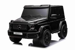 4x4² Kinder elektroauto 12V 2 sitzer Mercedes Benz G63 AMG, Schwarz lackiert, MP4-Player mit USB/AUX-Eingang, 4x4-Antrieb, 24V/7Ah Batterie, 4 x 200W Motoren, EVA-Räder mit Federung, Kunstledersitze, Fernbedienung, Lizenziert