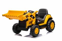 Lizensierter Caterpillar Elektrobagger mit Schwenklöffel, Einzelsitz, Gelb, USB-Anschluss am MP3-Player, Hinterradantrieb mit 2 x 30W Motoren und Lithiumbatterie.