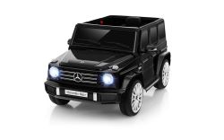 Elektrisches Kinderauto Mercedes G Neu, Schwarz, Original lizenziert, Batteriebetrieben, Öffnende Türen, Einzelsitz, 2x Motor, Lithiumbatterie, 2,4 GHz Fernbedienung, Hinterradfederung, Sanftes Anfahren