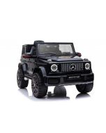 Elektroauto Mercedes G Neu, Schwarz, Originallizenz, Batteriebetrieben, Türen öffnen, Einzelsitz, 2x Motor, 12 V Batterie, 2,4 GHz Fernbedienung, Hinterradfederung, Sanfter Start