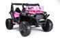 UTV 24V Elektroauto für Kinder, Rosa, Zweisitzer, 2 x 200 W Motor, EVA-Räder, gefederte Achsen, elektrische Bremse, gepolsterter Sitz, 2,4 GHz Ferbedienung, USB/AUX