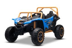 Elektrisches Ride-on Buggy Arctic CAT XXL 4x4 24V, blau, Zweisitzer, weiche EVA-Räder, leistungsstarke Motoren, Lithium-Batterie, MP3-Player mit Bluetooth, Hinterradfederung, Kunstledersitze, lizenziert