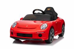 Lizenziertes Elektrofahrzeug RUF GT 12V, rot, mit öffnenden Türen, 2,4 GHz Fernbedienung, LED-Lichter vorne und hinten, USB/Aux-Eingang, Lithium-Batterie, 2 x 35W Motor, ORIGINALE Lizenz