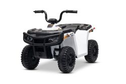 Lizensiertes elektrisches Ride-on Quad Arctic Cat 12V mit Hinterradantrieb, weiß, LED-Beleuchtung, Lithium-Akku, 2 x 25W Motoren
