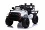 OFF ROAD Elektro-Aufsitzwagen mit Hinterradantrieb, Weiss, 12-V-Batterie, hohes Fahrgestell, breiter Sitz, hängende Achsen, 2,4-GHz-Fernbedienung, MP3-Player mit USB, LED-Leuchten