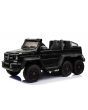 Elektro-Spielzeugauto Mercedes-Benz G63 6X6, LCD-Bildschirm, Bodenleuchten, 2,4 GHz, 12V/14AH, Abnehmbare Batterie, 4 X MOTOR, Fernbedienung, Doppelsofa, EVA Räder, Servomotor, Zwei Pedale, schwarz Lackiert, Einsitzer