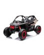 Elektro-Aufsitzauto Can-am Maverick, schwarz, Zweisitzer, Vorder- und Hinterradfederung, 2,4-GHz-Fernbedienung, tragbarer Akku, 4 x 35-W-Motoren, EVA-Räder, verstellbarer Fahrersitz, MP3-Player mit USB/SD-Eingang, lizenziert