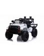 OFF ROAD Elektro-Aufsitzwagen mit Hinterradantrieb, Weiss, 12-V-Batterie, hohes Fahrgestell, breiter Sitz, hängende Achsen, 2,4-GHz-Fernbedienung, MP3-Player mit USB, LED-Leuchten