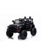OFF ROAD Elektro-Aufsitzwagen mit Hinterradantrieb, schwarz, 12-V-Batterie, hohes Fahrgestell, breiter Sitz, hängende Achsen, 2,4-GHz-Fernbedienung, MP3-Player mit USB, LED-Leuchten