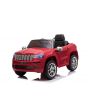Kinder-Elektroauto JEEP GRAND CHEROKEE 12V, rot, Kunstledersitz, 12V/7AH Batterie, öffnende Türen, 2 x 35W Motor, 2,4 GHz Fernbedienung, weiche EVA-Räder, Federung, Sanftanlauf, MP3-Player mit USB-/AUX-Eingang, Original lizenziert
