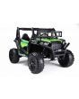 UTV 24V Elektrisches Auto für Kinder, grün, Zweisitzer, 2 x 200 W Motor, EVA-Räder, gefederte Achsen, elektrische Bremse, gepolsterter Sitz, 2,4 GHz Ferbedienung, USB/AUX