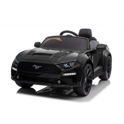  Drift Elektroauto Ford Mustang 24V, schwarz, glatte Drift-Räder, 2 x 25 000 RPM Motoren, Drift-Modus bei 13 km/h, 24V-Batterie, LED-Leuchten, vordere EVA-Räder, 2,4-GHz-Fernbedienung, weicher PU-Sitz, ORIGINAL Lizenz