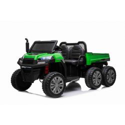 Farm-Elektroauto RIDER 6X6 24V mit Vierradantrieb 4 X 100W, 24V/7Ah Batterie, EVA-Räder, Federachsen, 2,4 GHz Fernbedienung, Zweisitzer, MP3-Player mit USB/SD-Eingang, Bluetooth