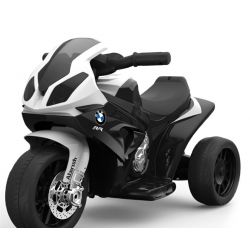 Kinderfahrzeug BMW S 1000 RR Elektrisches Dreirad für Kinder, Batteriebetriebenes Motorrad, 3 Räder, lizenziert, 1x Motor, 6V Batterie, Schwarz