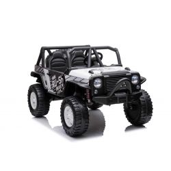 Electric ride-on car Raptor XXL 24V, white, 4 x 50 W Engines, EVA wheels, Electric brake, Double leather seats, Suspension axles, MP3 Player, USB, AUX input, LED Lights