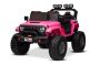 Elektrisches Kinderauto Beneo Motors OFFRIDE 4x4² Zweisitzer 12V, rosa, MP3-Player mit USB/AUX-Eingang, 4x4 Antrieb, Lithium-Akku, große EVA-Räder mit Hinterradfederung, Fernbedienung, LED-Lichter