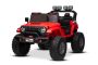 Elektrisches Kinderauto Beneo Motors OFFRIDE 4x4² Zweisitzer 12V, rot, MP3-Player mit USB/AUX-Eingang, 4x4 Antrieb, Lithium-Akku, große EVA-Räder mit Hinterradfederung, Fernbedienung, LED-Lichter