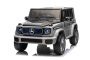 Elektrisches Kinderfahrzeug Mercedes-Benz EQG 12V, grau, LED-beleuchtete Karosserieteile, funktionierende Front- und Rücklichter, 2,4 GHz Fernbedienung, USB/AUX-Eingang, Lithium-Akku, 2 x 35W Motor, ORIGINALE Lizenz