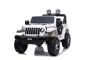 Elektroauto für Kinder JEEP Wrangler, Weiß, Doppelsitz aus Kunstleder Kunstleder Türen öffnen, Radio mit Bluetooth- und USB-Eingang, Allradantrieb, Lithium-Batterie, EVA-Räder, Aufhängungsachsen, 2,4-GHz-Fernbedienung, Lizenziert