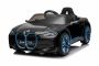 Elektro Kinderauto BMW i4, schwarz, 2,4-GHz-Fernbedienung, USB / AUX / Bluetooth, Hinterradaufhängung, 12-V-Batterie, LED-Leuchten, 2 x 25-W-Motor, ORIGINAL-Lizenz