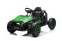 Elektrisches Aufsitz-Sportcart 24V, Grün, weiche EVA-Räder, Kunstledersitz, 2 x 50W Motor, 24V Akku, massive Metallkonstruktion