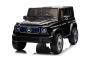 Elektrisches Kinderfahrzeug Mercedes-Benz EQG 12V, schwarz, LED-beleuchtete Karosserieteile, funktionierende Front- und Rücklichter, 2,4 GHz Fernbedienung, USB/AUX-Eingang, Lithium-Akku, 2 x 35W Motor, ORIGINALE Lizenz