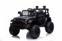 OFF ROAD Elektroauto für Kinder mit Hinterradantrieb, schwarz, 12-V-Batterie, hohes Fahrgestell, breiter Sitz, hängende Achsen, 2,4-GHz-Fernbedienung, MP3-Player mit USB, LED-Leuchten