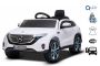 Elektroauto Mercedes-Benz EQC, Weiss, original lizenziert Kinder Elektroauto, Kunstleder, zu öffnende Türen, 2x 35W Motor, Elektroauto für Kinder 12V / 7Ah Batterie, 2,4 GHz Fernbedienung, weiche EVA-Räder, Federung, sanfter Start, LED-Leuchten