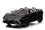 Elektro Kinderauto Lamborghini Sian 4X4, schwarz, 12 V, 2,4 GHz-Fernbedienung, USB-/AUX-Eingang, Bluetooth, Federung, vertikal öffnende Türen, weiche EVA-Räder, LED-Leuchten, ORIGINAL-Lizenz