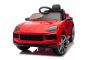Elektrisches Ride-On Auto Porsche Cayenne 12V mit Hinterradantrieb – Lizenzmodell (Einzelsitz), rot , Lithium-Batterie, breiter Sitz, gefederte Achsen, 2,4 GHz Fernbedienung, MP3-Player mit USB-/AUX-Eingang, LED-Leuchten